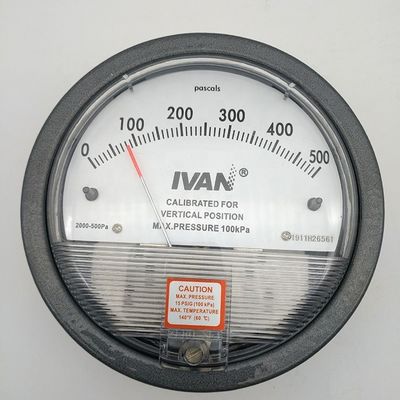 120mm Die Cast Aluminum Case Differential Pressure Gauge for Pharmaceutical Industry
