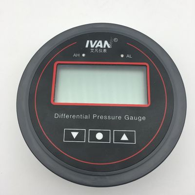 24V Power Supply Differential Pressure Switch with Gauge 4 Bits 0.8" Red LED Display