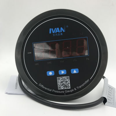 200mbar/20000Pa Digital Differential Pressure Gauge with Alarm and LED Display