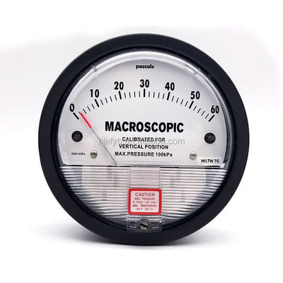Panel Mount 110mm Series 2000 Differential Pressure Gauge with and 1/8" NPT Connection