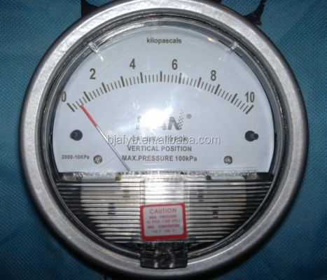 4" 120mm Mini Gas or Air Type Differential Pressure Gauge 0 60Pa ±2% FS Accuracy at 21C